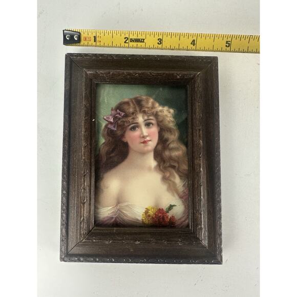 Artopaint Head Series Publ. By A. Holzman - Pretty Women Victorian Framed - Picture 3 of 4